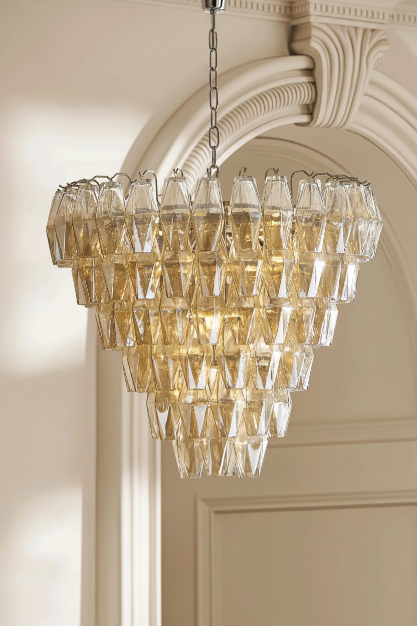 Cosima Glass Chandelier - Champagne