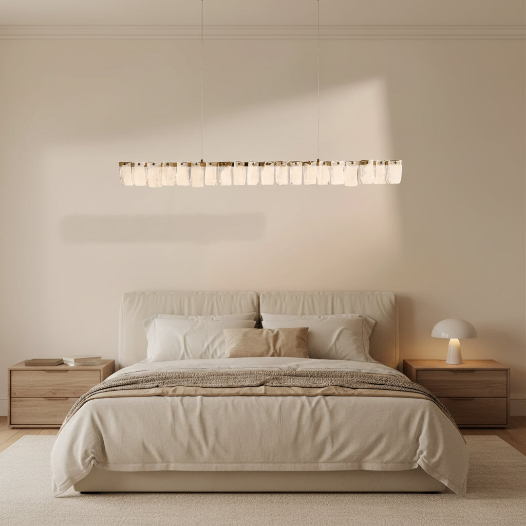 Joliet LED Linear Glass Chandelier 47"
