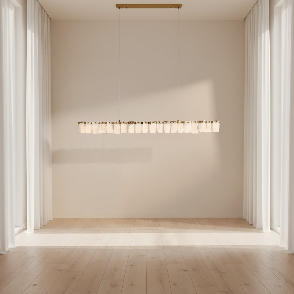 Joliet LED Linear Glass Chandelier 47"