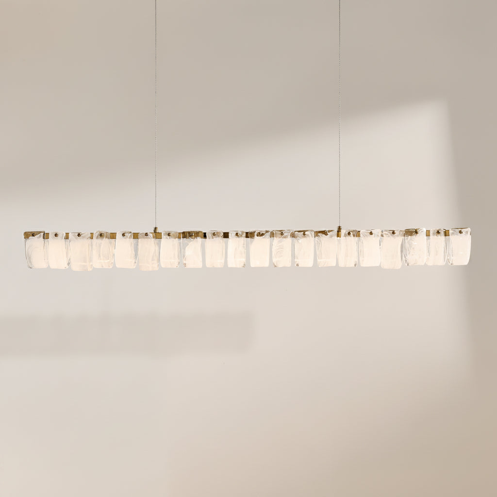 Joliet LED Linear Glass Chandelier 47"