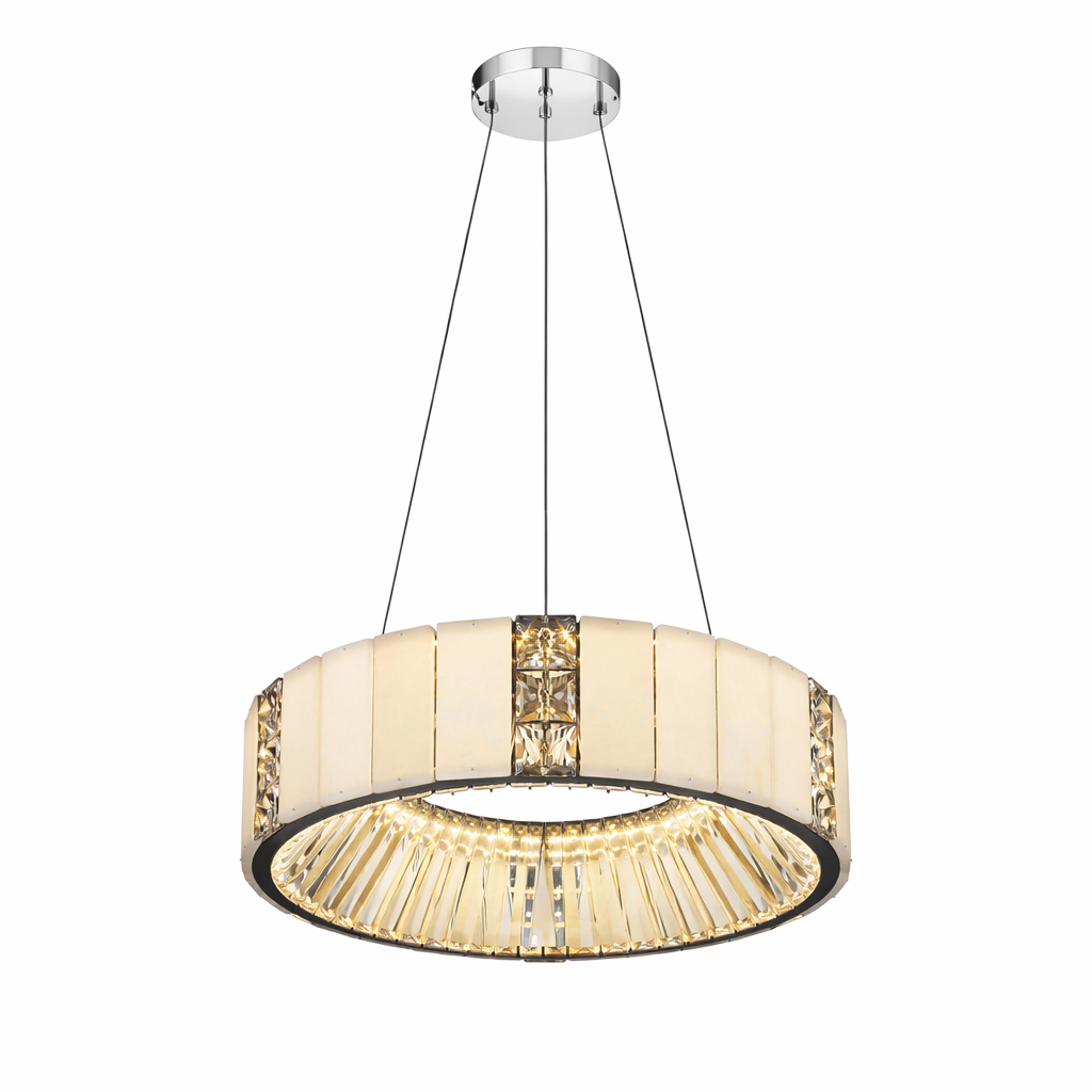 Helios Marble Circular Chandelier