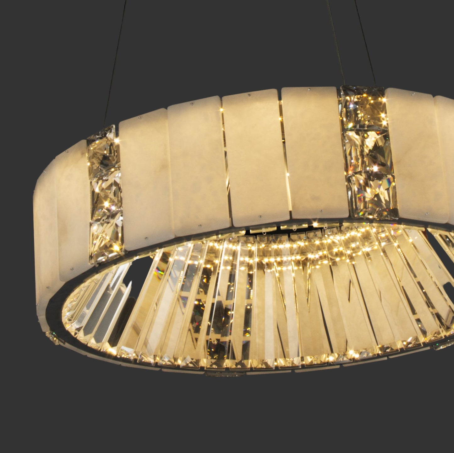 Helios Marble Circular Chandelier